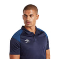 Peacoat-Navy - Back - Umbro Childrens-Kids Polyester Polo Shirt