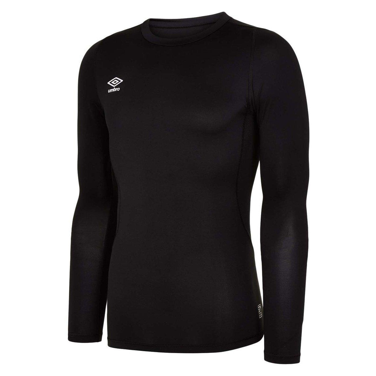 Black - Front - Umbro Mens Core Crew Neck Long-Sleeved Base Layer Top