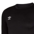 Black - Side - Umbro Childrens-Kids Core Crew Neck Base Layer Top