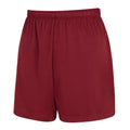 New Claret - Back - Umbro Womens-Ladies Club Logo Shorts