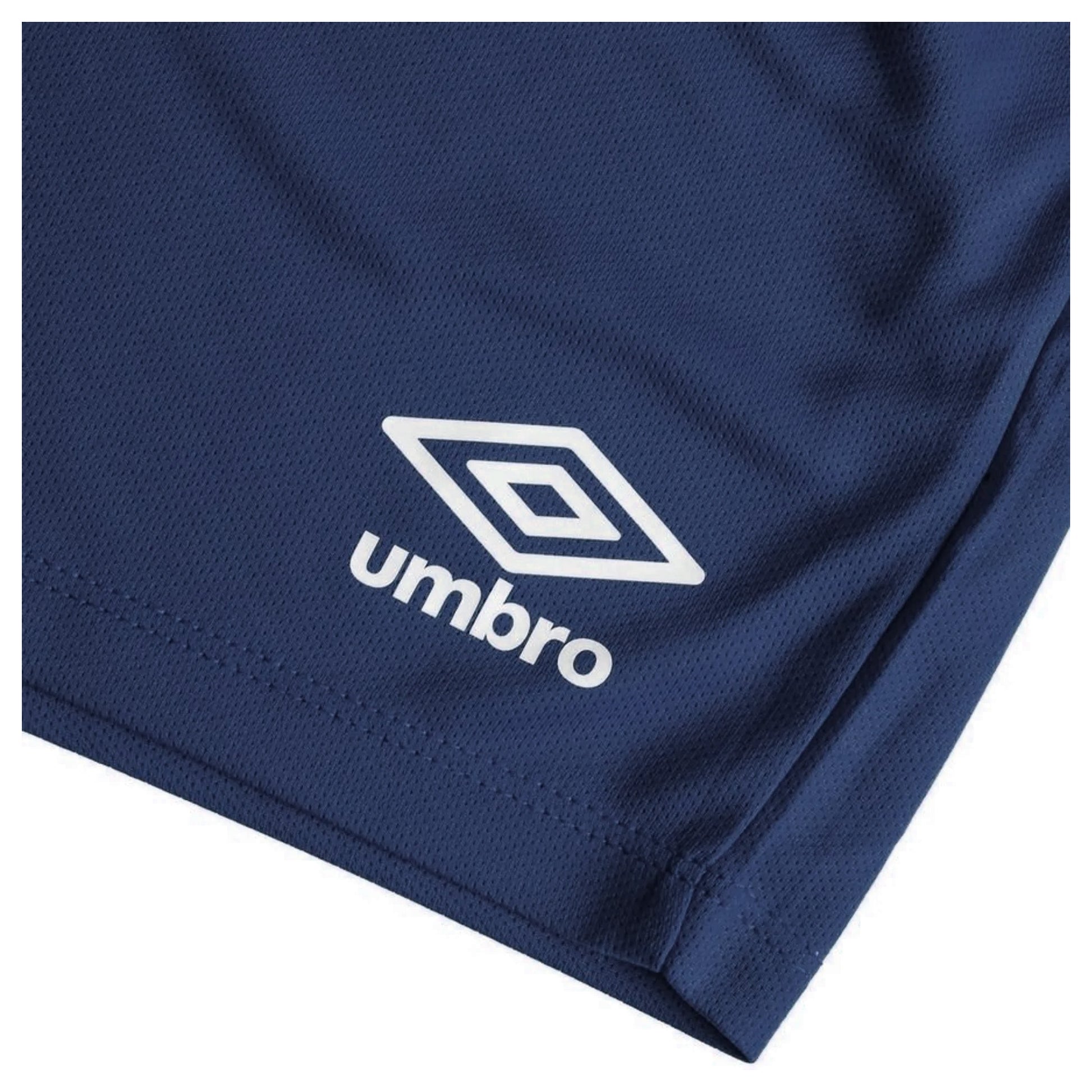 Navy - Side - Umbro Womens-Ladies Club Logo Shorts