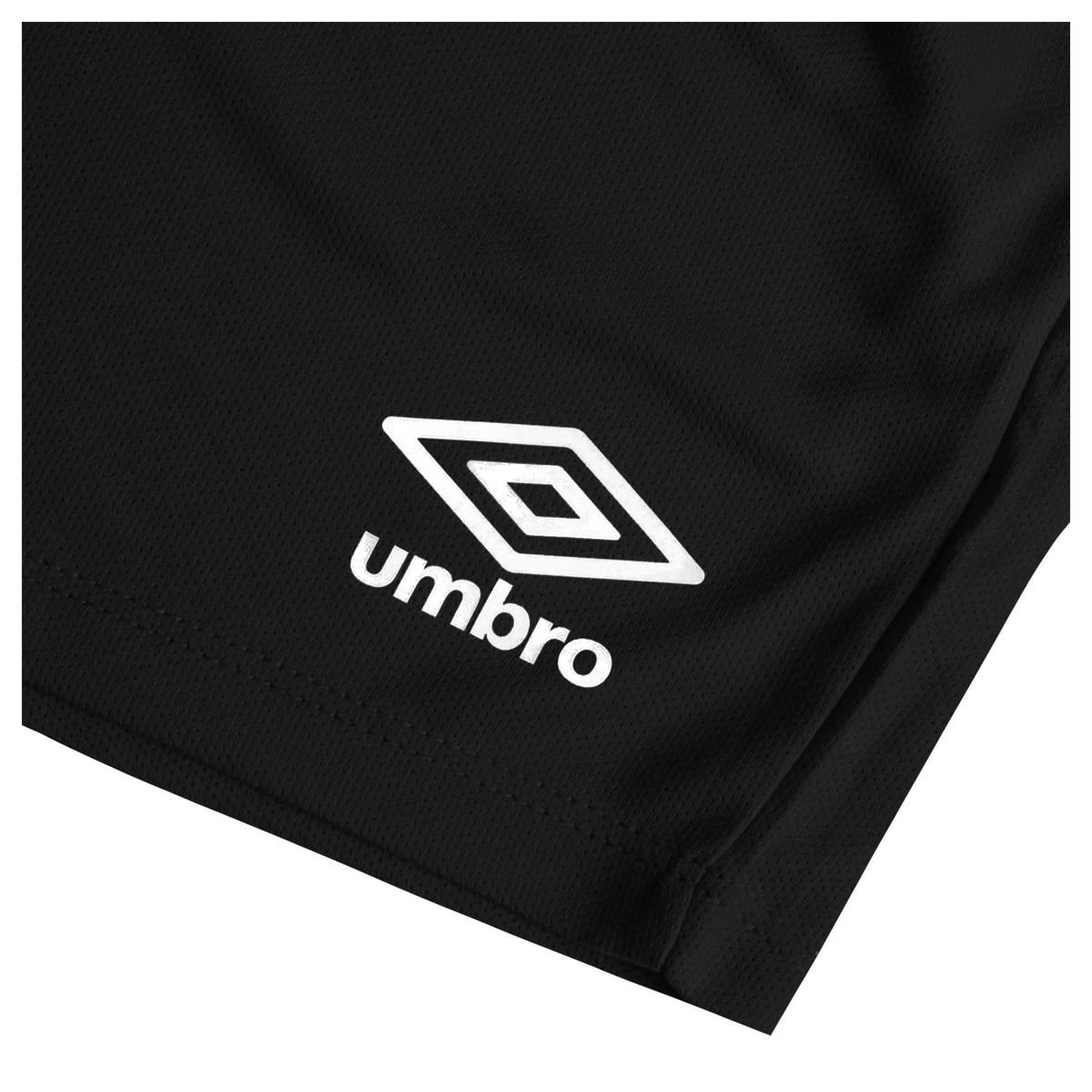 Black - Side - Umbro Womens-Ladies Club Logo Shorts