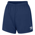 Navy - Front - Umbro Womens-Ladies Club Logo Shorts