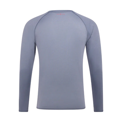 Folkstone-Grey - Back - Umbro Mens 24-25 England Rugby Relaxed Fit Long-Sleeved Training Jersey