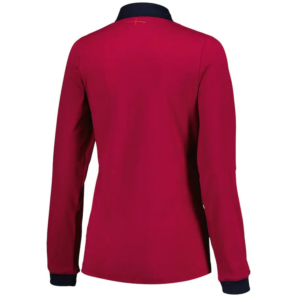 Red-Black - Back - Umbro Womens-Ladies 24-25 Classic England Rugby Alternative Jersey