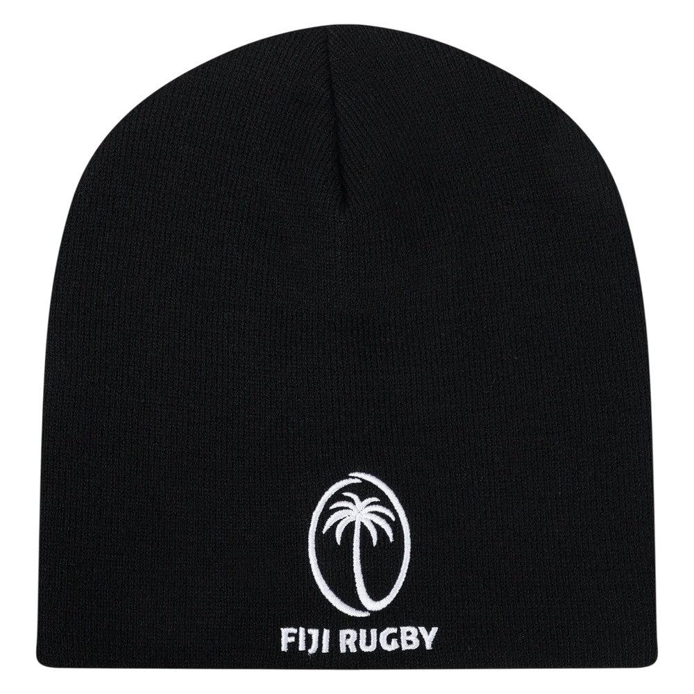 Black - Front - Umbro Fiji Rugby Beanie