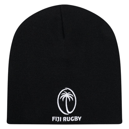 Black - Front - Umbro Fiji Rugby Beanie