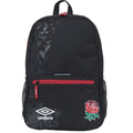 Black-White-Equestrian Red - Front - Umbro 24-25 Formation England Rugby Training Backpack