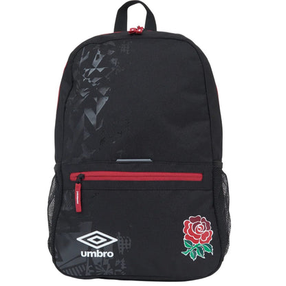 Black-White-Equestrian Red - Front - Umbro 24-25 Formation England Rugby Training Backpack