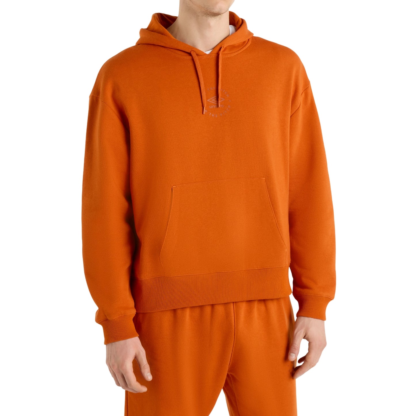 Gold Flame - Side - Umbro Mens Relaxed Fit Hoodie