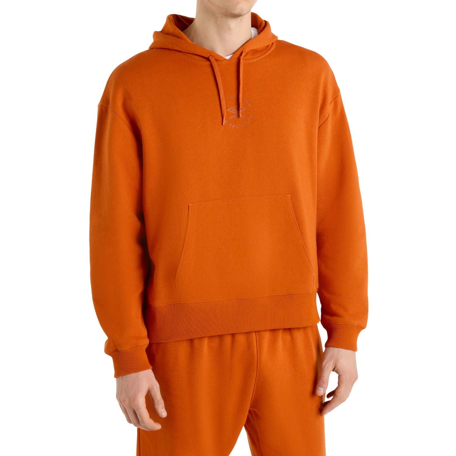 Gold Flame - Side - Umbro Mens Relaxed Fit Hoodie