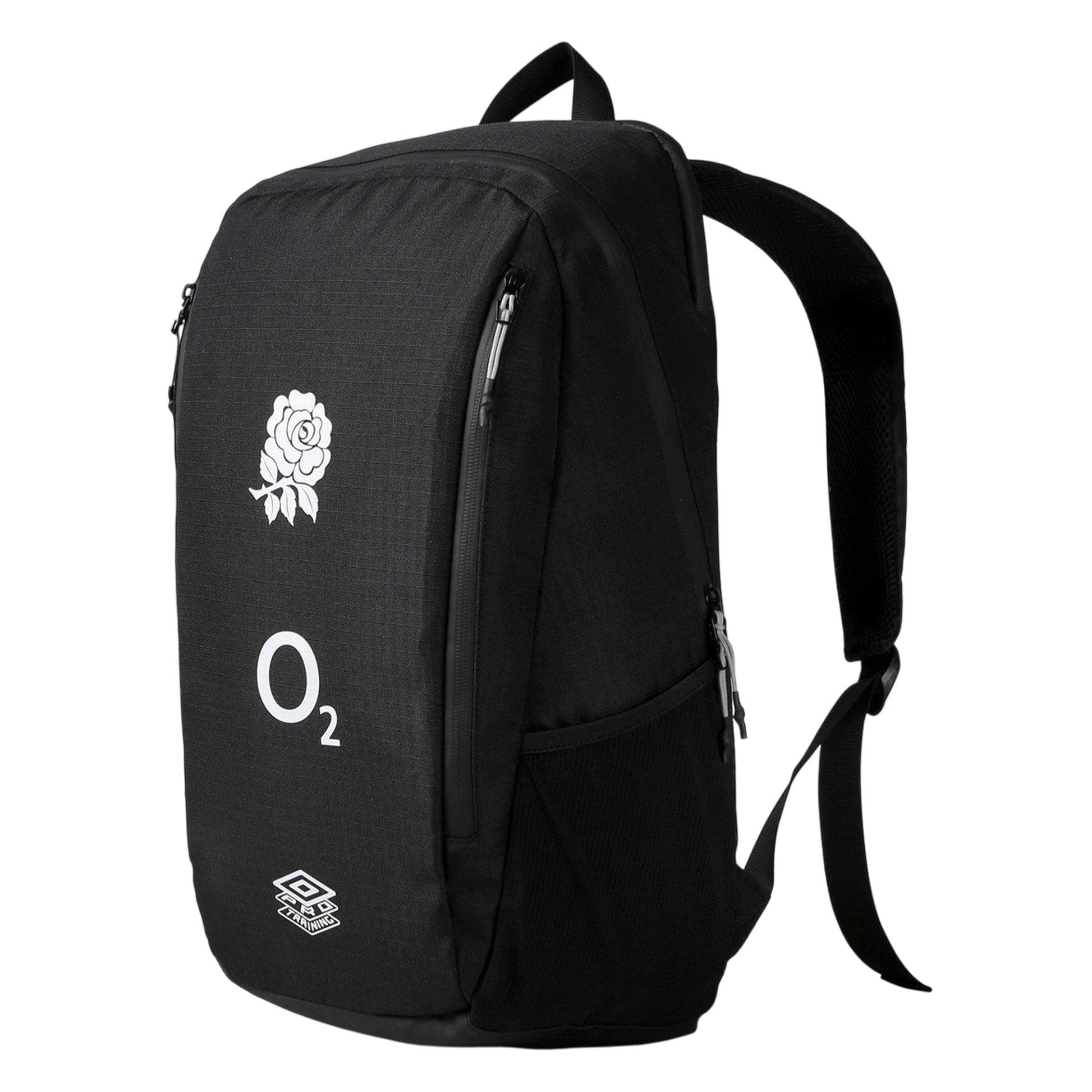 Black-Carbon - Side - Umbro 24-25 Pro England Rugby Training Backpack