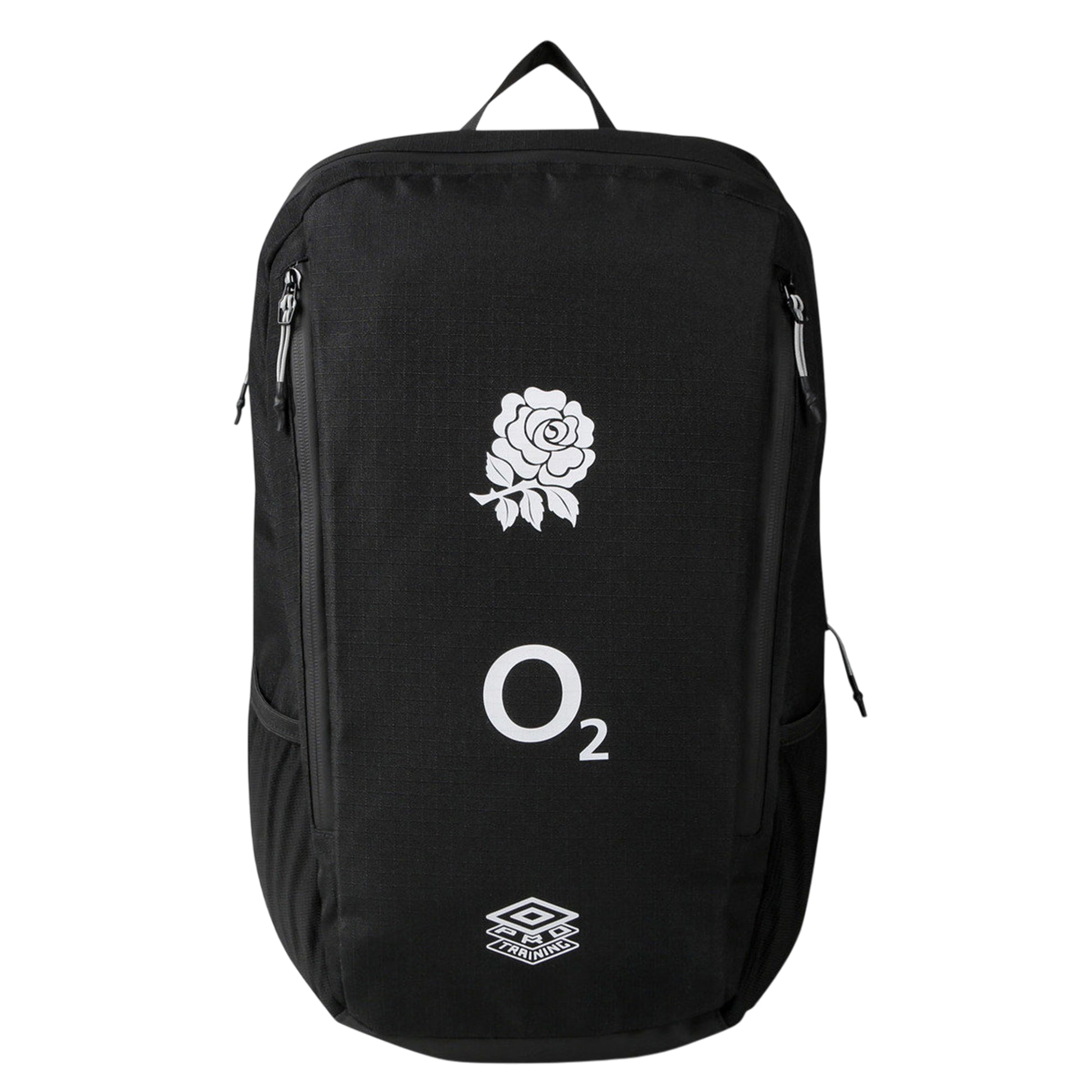 Black-Carbon - Front - Umbro 24-25 Pro England Rugby Training Backpack
