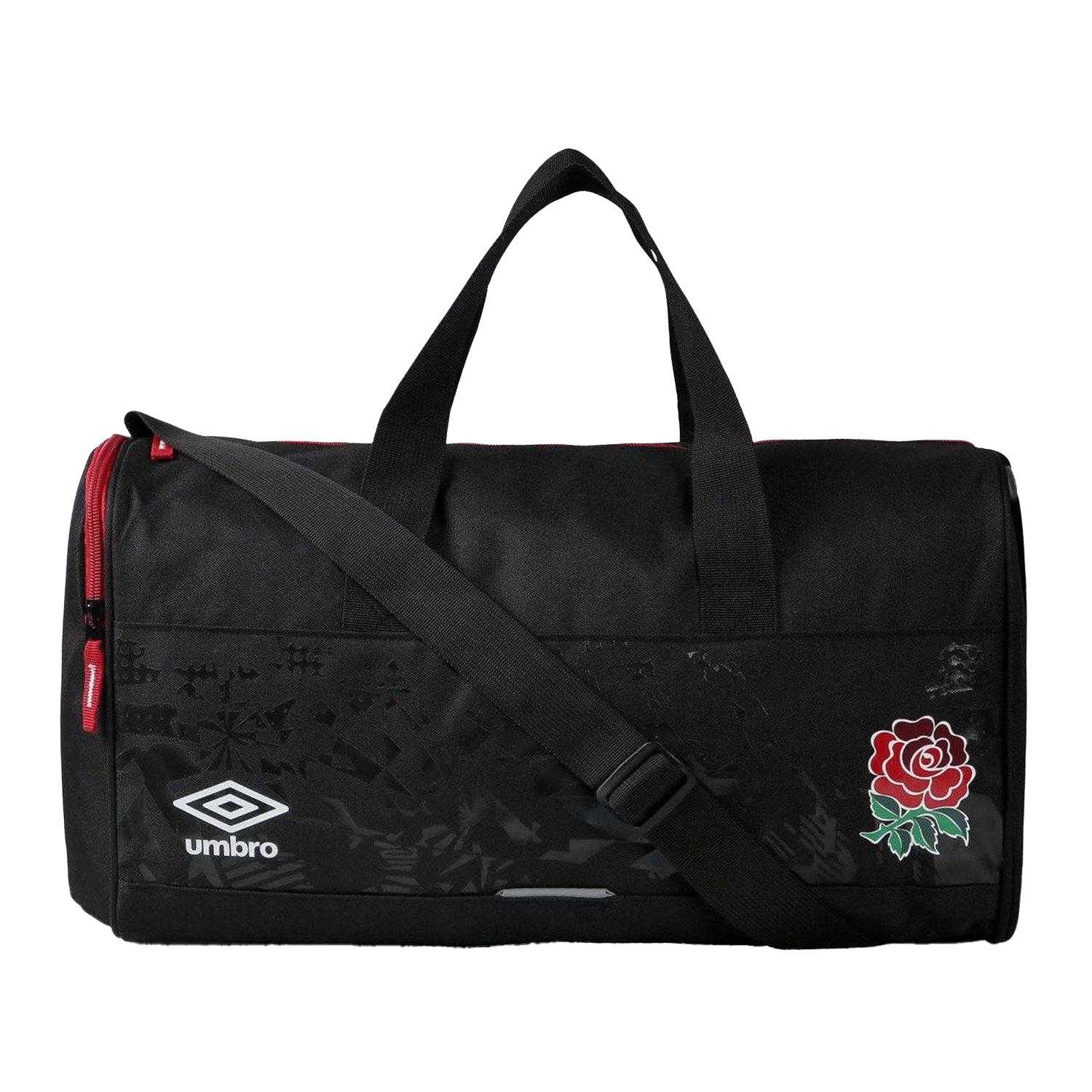 Black-White-Equestrian Red - Front - Umbro 24-25 Formation England Rugby Holdall