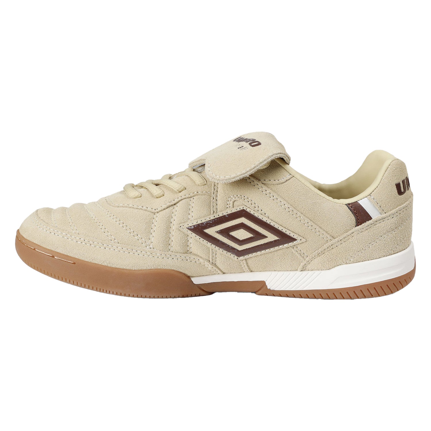 Cream-Dark Brown-White - Back - Umbro Mens Speciali Tr Flap Top Suede Trainers