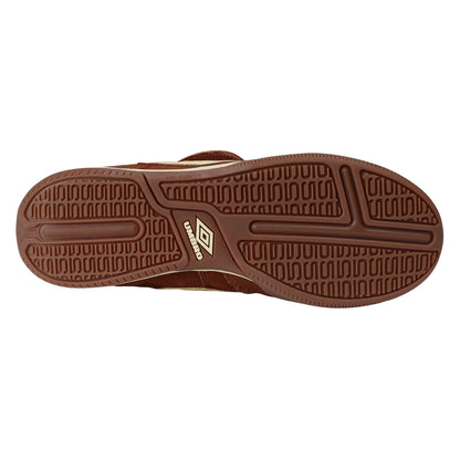 Dark Brown-Cream-True Royal - Side - Umbro Mens Speciali Tr Flap Top Suede Trainers