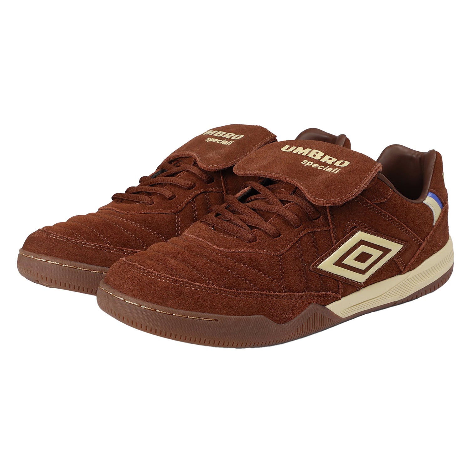 Dark Brown-Cream-True Royal - Lifestyle - Umbro Mens Speciali Tr Flap Top Suede Trainers