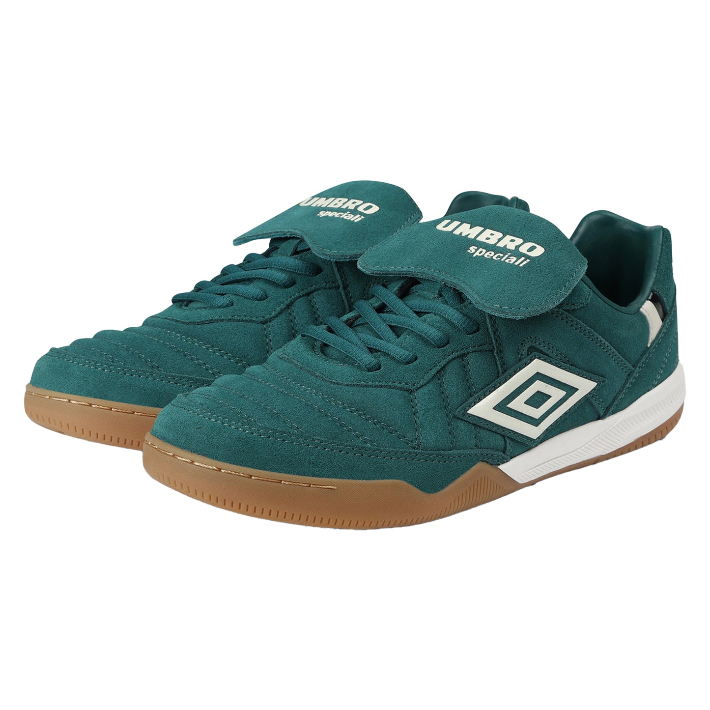 Forest Green-Antique White-Black - Lifestyle - Umbro Mens Speciali Tr Flap Top Suede Trainers
