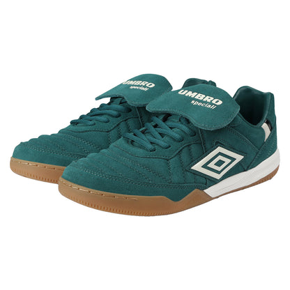 Forest Green-Antique White-Black - Lifestyle - Umbro Mens Speciali Tr Flap Top Suede Trainers