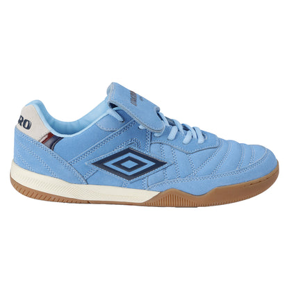 Vista Blue-Dark Navy - Front - Umbro Mens Speciali Tr Flap Top Suede Trainers
