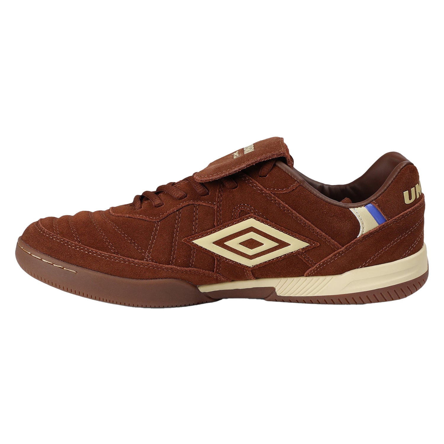 Dark Brown-Cream-True Royal - Back - Umbro Mens Speciali Tr Flap Top Suede Trainers