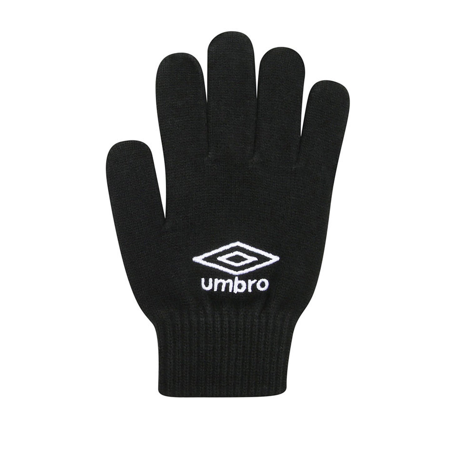 Black - Front - Umbro Knitted Gloves