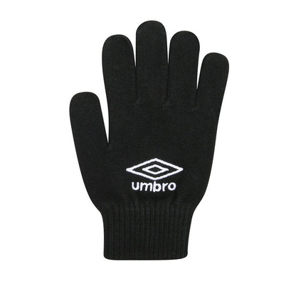 Black - Front - Umbro Knitted Gloves