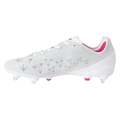 White-Black-Pink Glow - Back - Umbro Mens Velocita Decima Pro Soft Ground Football Boots