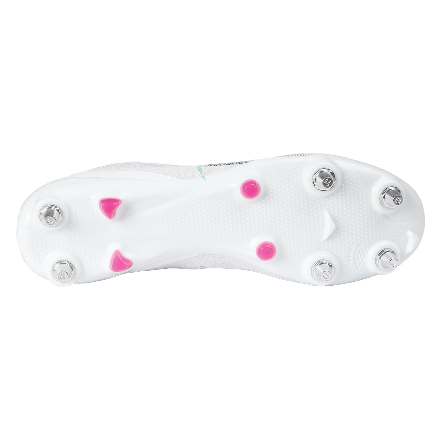 White-Black-Pink Glow - Side - Umbro Mens Velocita Decima Pro Soft Ground Football Boots
