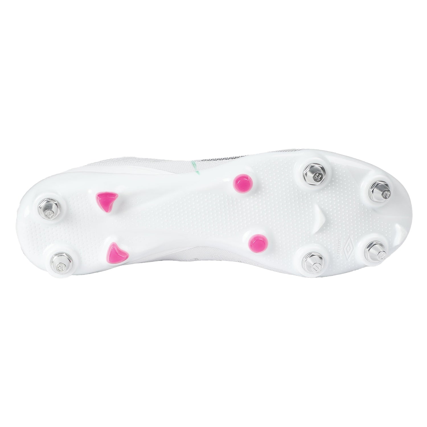 White-Black-Pink Glow - Side - Umbro Mens Velocita Decima Pro Soft Ground Football Boots