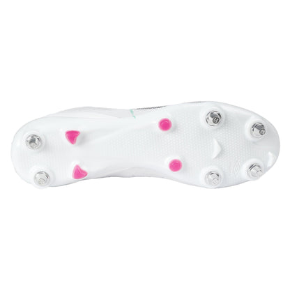 White-Black-Pink Glow - Side - Umbro Mens Velocita Decima Pro Soft Ground Football Boots