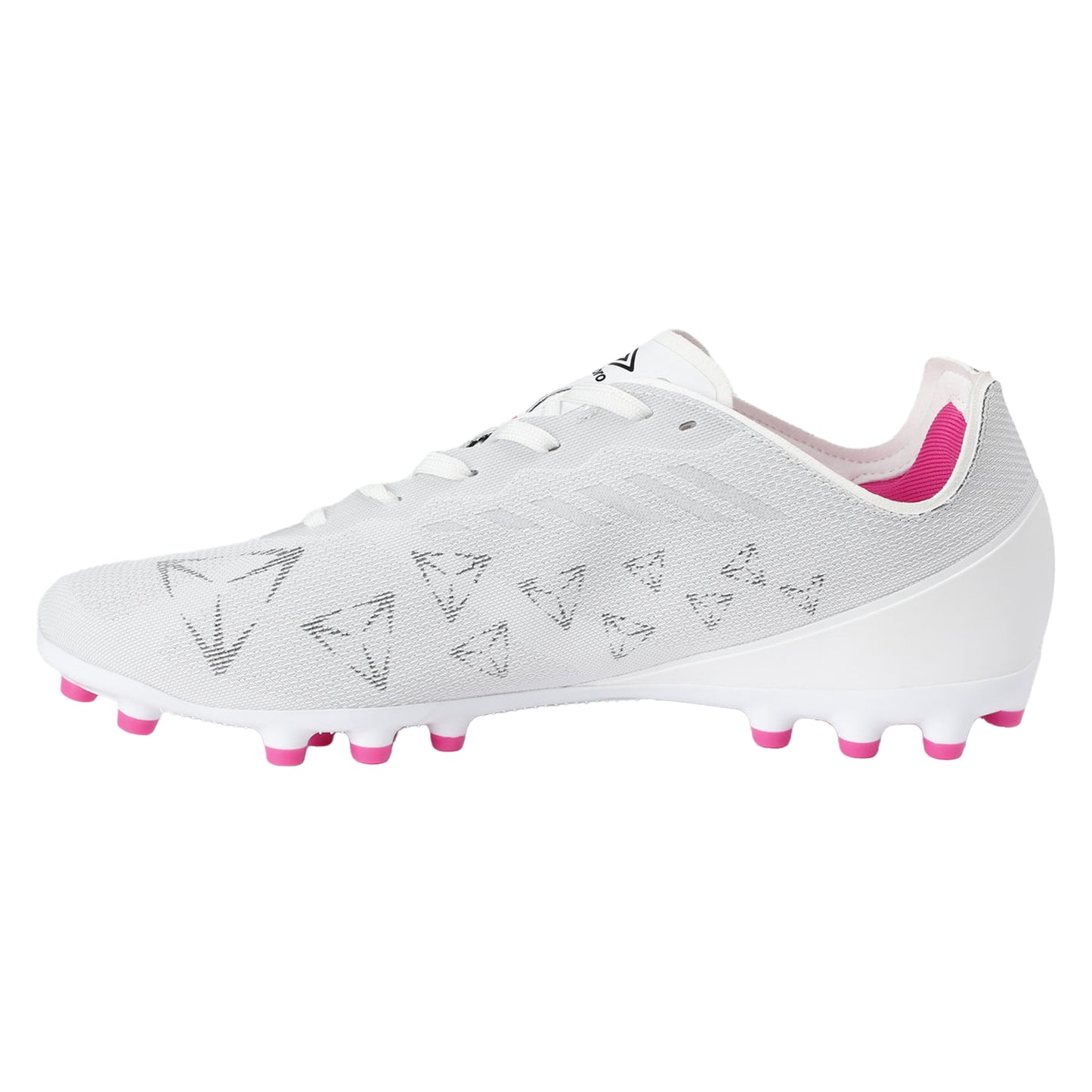 White-Black-Pink Glow - Back - Umbro Mens Velocita Decima Pro Artificial Ground Football Boots