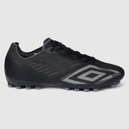 Pirate Black-Gunmetal-Black Shimmer - Front - Umbro Mens Velocita Decima Pro Artificial Ground Football Boots