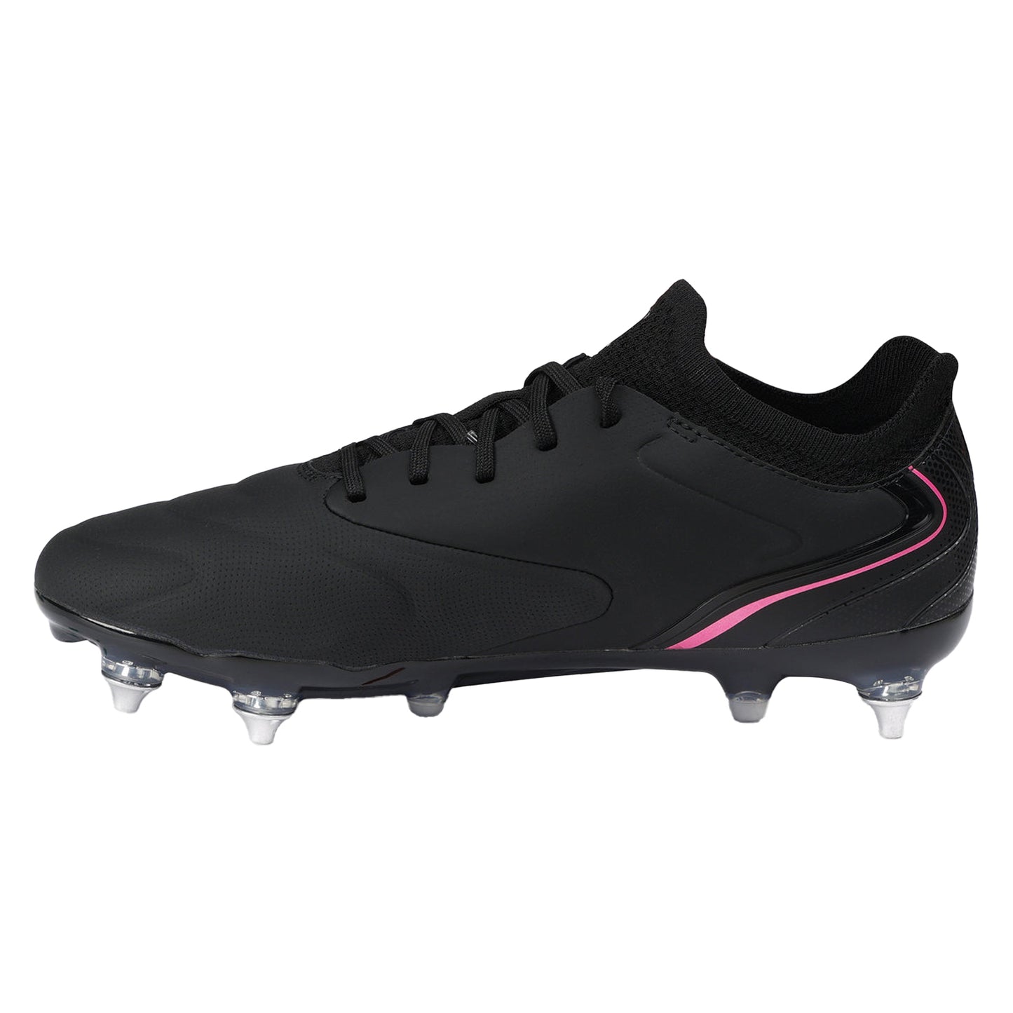 Black-White-Pink Glow - Back - Umbro Mens Tocco V Pro Soft Ground Football Boots