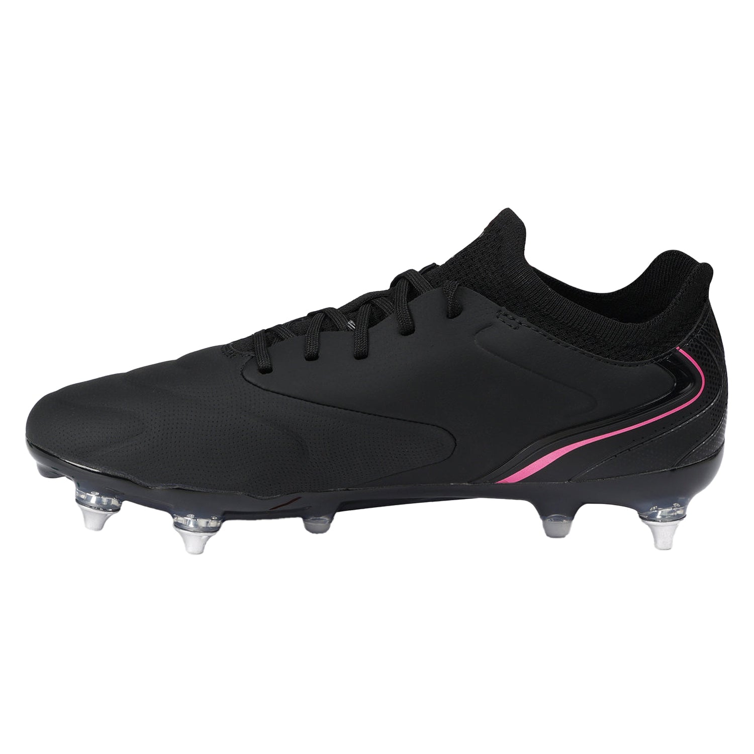 Black-White-Pink Glow - Back - Umbro Mens Tocco V Pro Soft Ground Football Boots