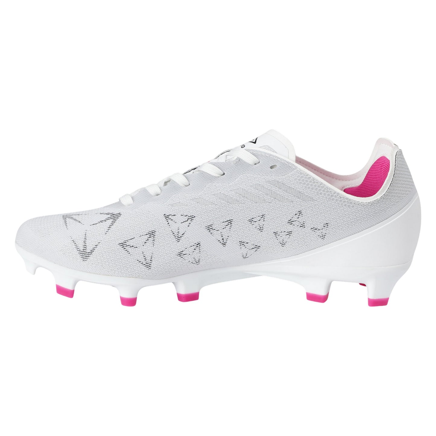 White-Black-Pink Glow - Back - Umbro Mens Velocita Decima Pro Firm Ground Football Boots