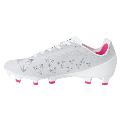 White-Black-Pink Glow - Back - Umbro Mens Velocita Decima Pro Firm Ground Football Boots