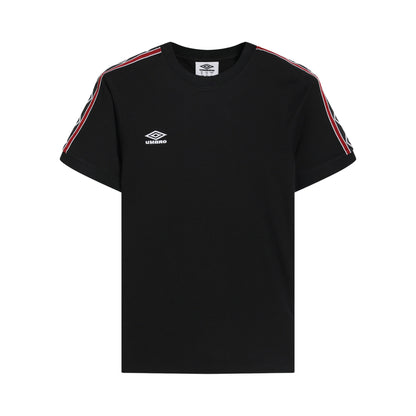 Black - Front - Umbro Mens Taped T-Shirt