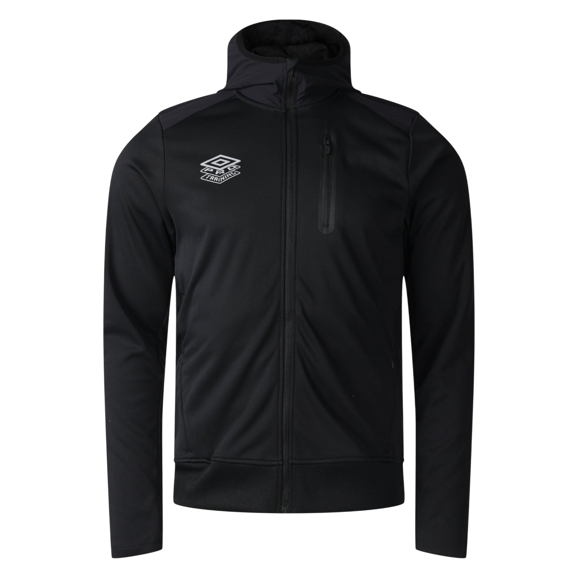Black - Front - Umbro Mens Pro Training Full Zip Hoodie
