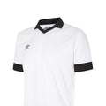 White-Black - Side - Umbro Childrens-Kids Tempest Short-Sleeved Jersey