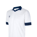 White-Navy - Side - Umbro Childrens-Kids Tempest Short-Sleeved Jersey