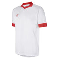 White-Vermillion - Front - Umbro Childrens-Kids Tempest Short-Sleeved Jersey