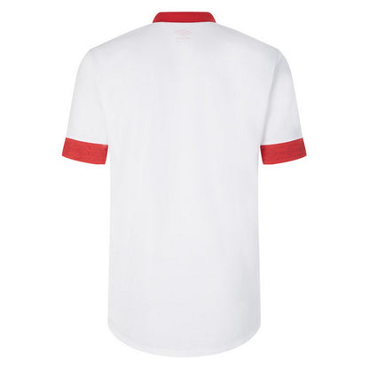 White-Vermillion - Back - Umbro Childrens-Kids Tempest Short-Sleeved Jersey