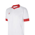 White-Vermillion - Side - Umbro Childrens-Kids Tempest Short-Sleeved Jersey