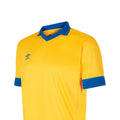 Yellow-Royal Blue - Side - Umbro Childrens-Kids Tempest Short-Sleeved Jersey