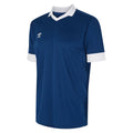 Navy-White - Front - Umbro Childrens-Kids Tempest Short-Sleeved Jersey