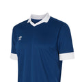 Navy-White - Side - Umbro Childrens-Kids Tempest Short-Sleeved Jersey