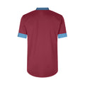 New Claret-Sky Blue - Back - Umbro Childrens-Kids Tempest Short-Sleeved Jersey