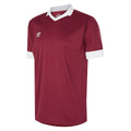 New Claret-White - Front - Umbro Childrens-Kids Tempest Short-Sleeved Jersey