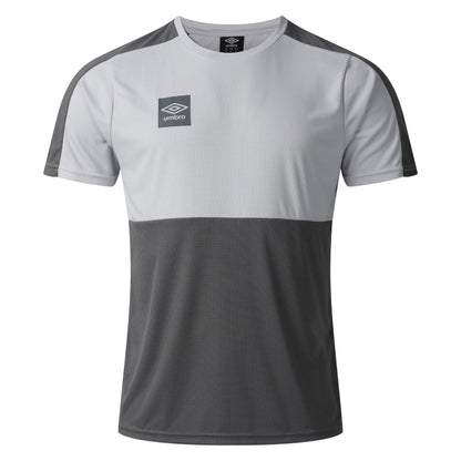 White Castlerock-Quiet Shade Grey - Front - Umbro Mens Polyester Sports T-Shirt